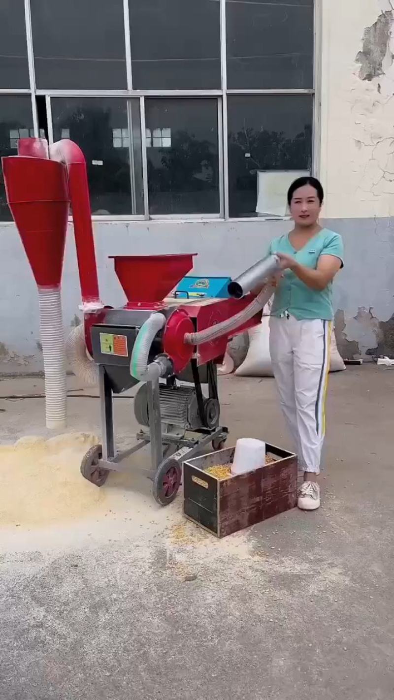 自吸式锄草揉丝粉碎磨面4.8吨一体机