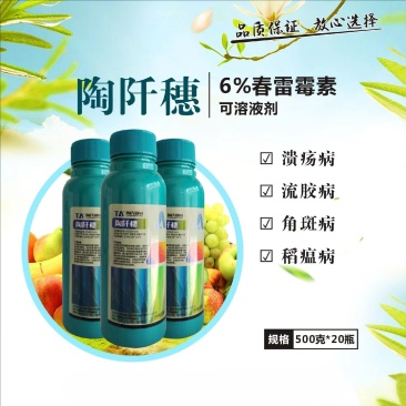 6%春雷霉素杀菌剂稻瘟流胶溃疡细菌性角斑病果蔬杀菌剂