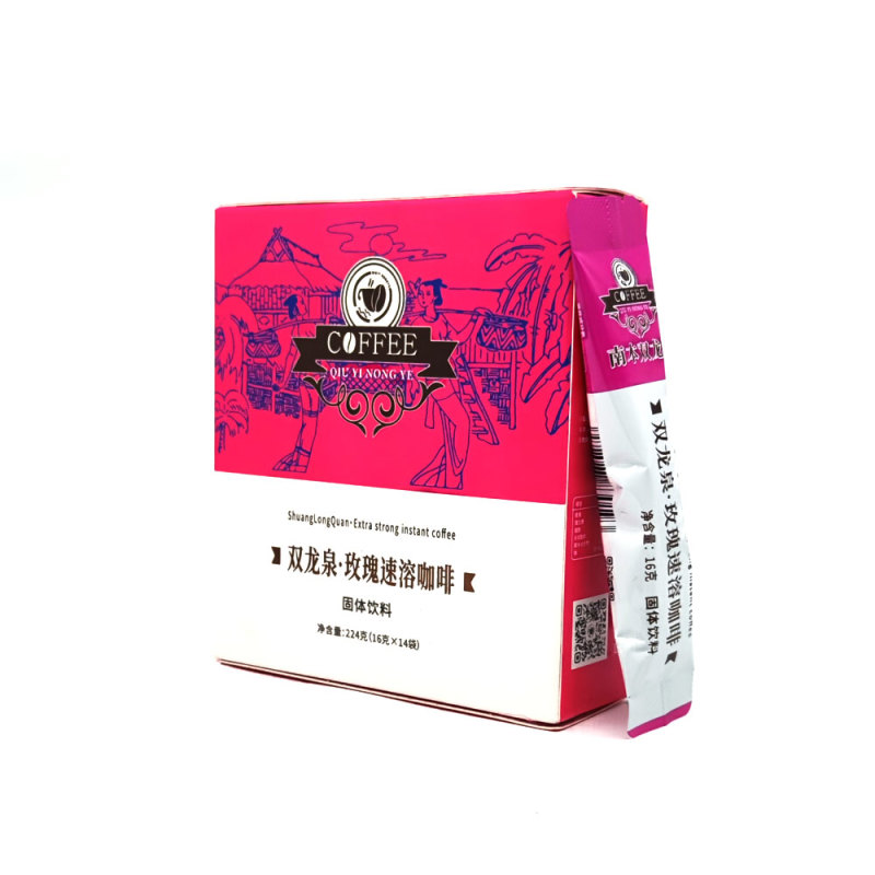 【热卖】咖啡速溶咖啡三合一玫瑰速溶咖啡粉全国发货