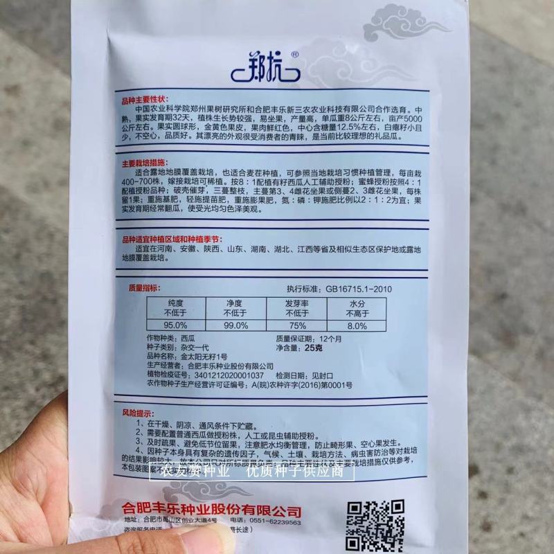 金黄皮红瓤无籽西瓜种子中熟礼品西瓜露地保护地专用品种