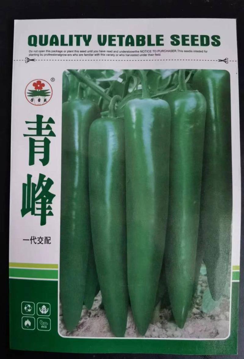 青峰大果型青皮尖椒种子，深绿光滑，肉厚味辣，适应性强