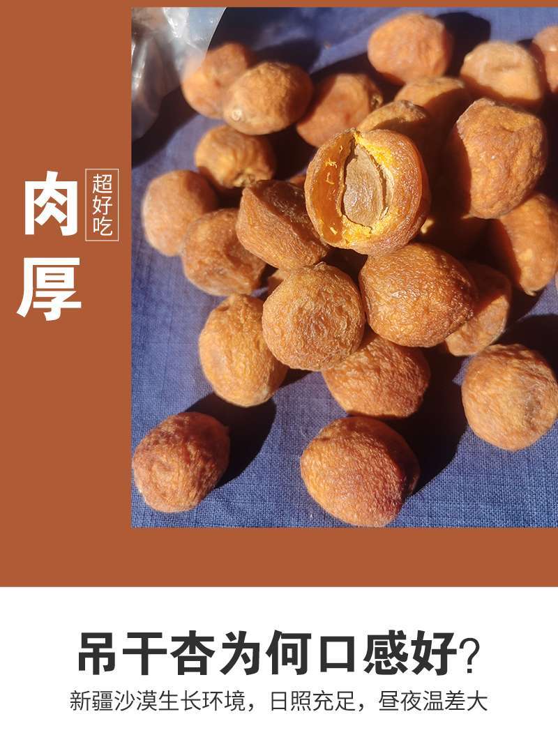 树上干杏，新疆伊犁特产，树上自然风干，软糯香甜。
