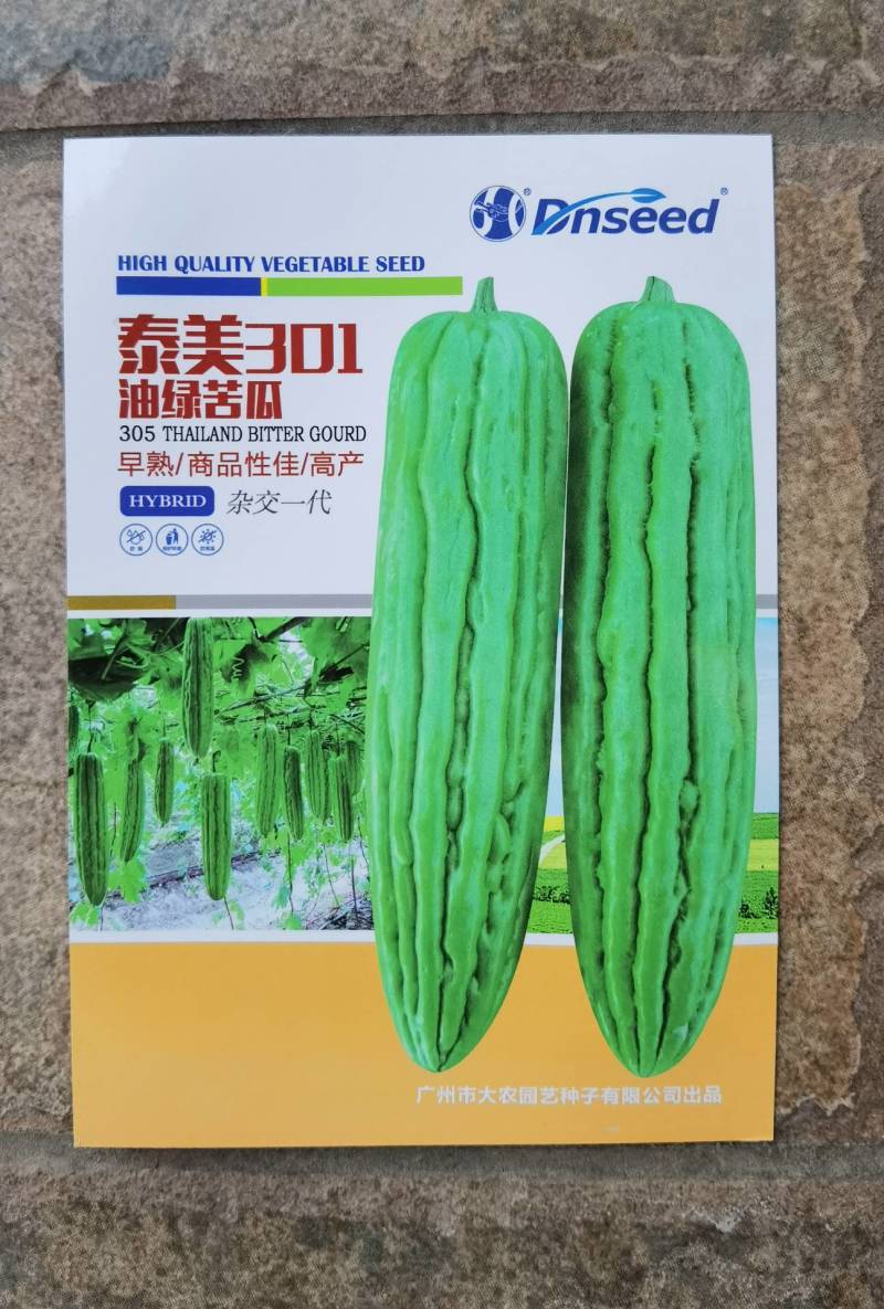 泰美301油绿苦瓜种子早熟瓜多瓜色油绿产量高