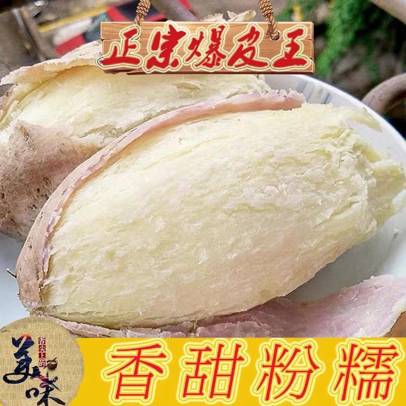 广东红薯特产爆皮王粉糯香干面现挖现发白心地瓜
