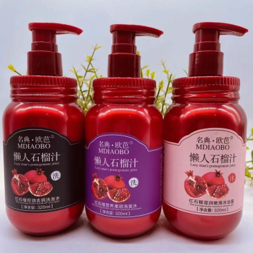洗发水，红石榴懒人洗发水，调理毛糙，拉伤，烫伤，去屑止痒