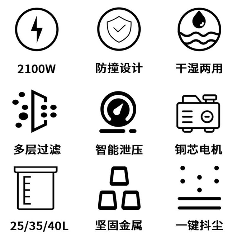 包邮商用大吸力吸尘器美缝用强力工业装修用开荒保洁家用干湿
