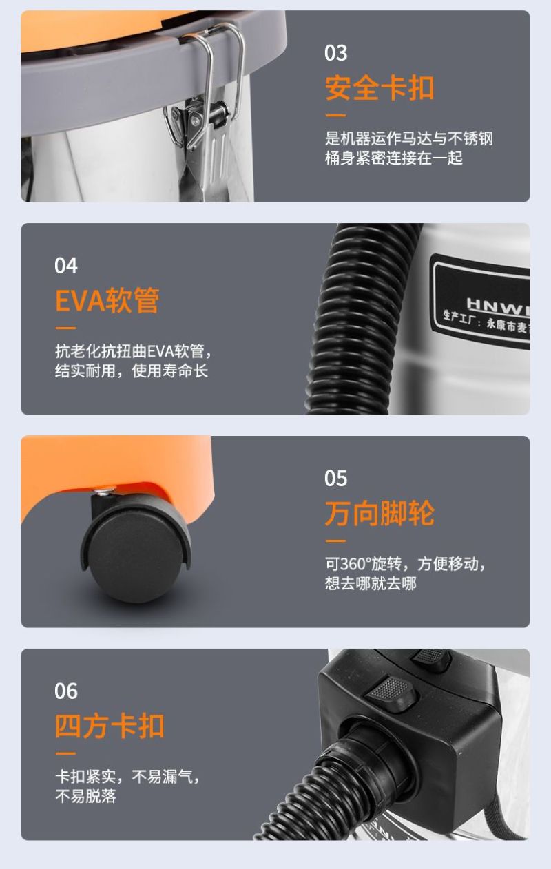 包邮商用大吸力吸尘器美缝用强力工业装修用开荒保洁家用干湿