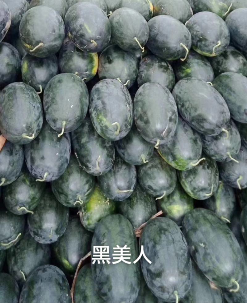 黑美人西瓜种子超甜礼品型西瓜种籽高糖14度水果种子早熟