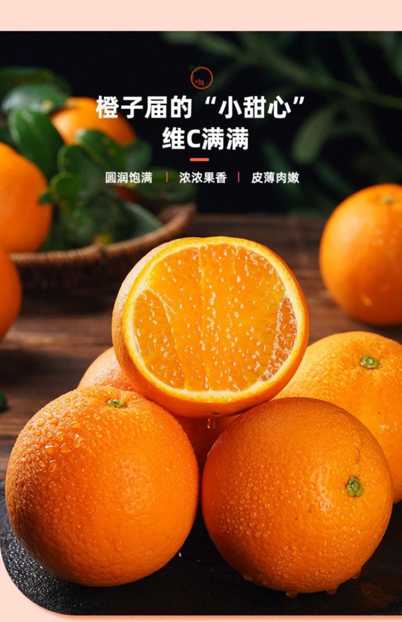 秭归脐橙湖北宜昌橙子新鲜水果当季榨汁橙纽荷尔