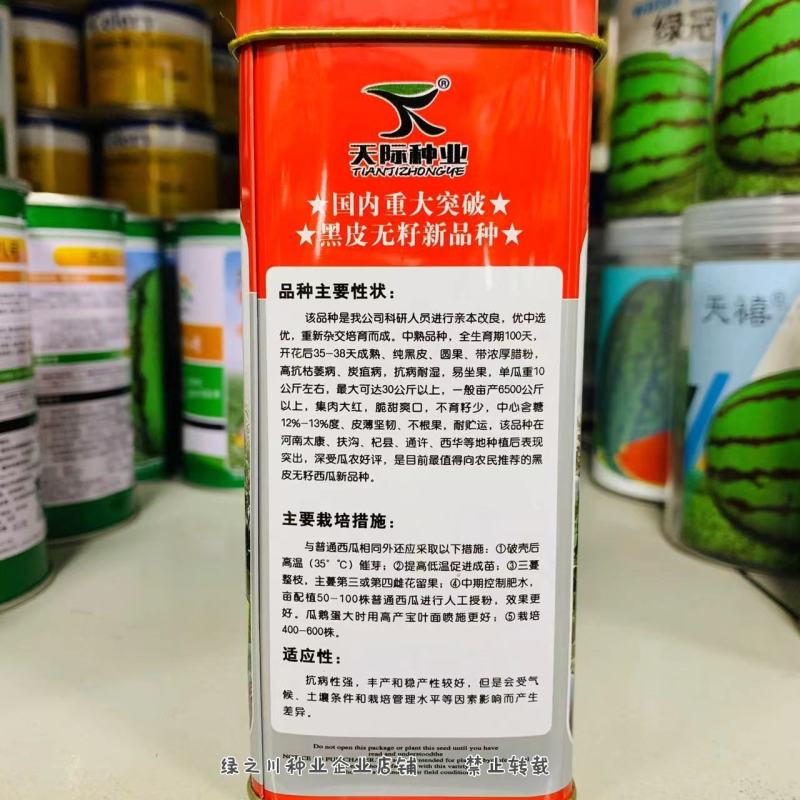 纯黑皮蜡粉厚大果黑无籽西瓜种子黑老大黑霸状元皮薄抗病