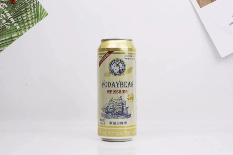 俄罗斯熊力原浆白啤酒