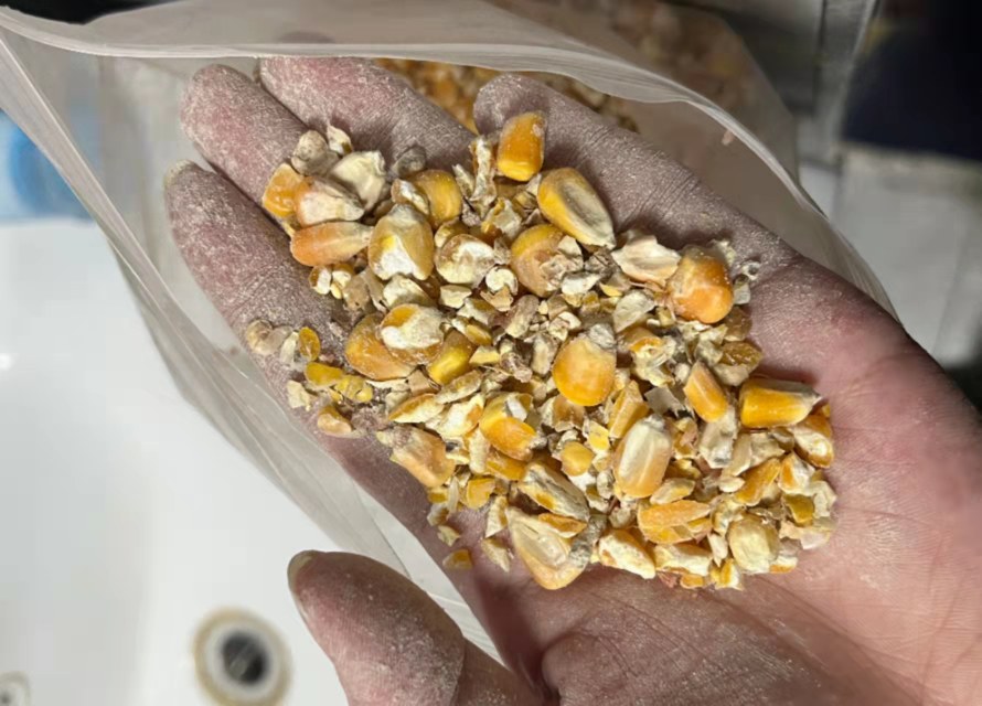 技术人员正在操作饲料搅拌车混合精料