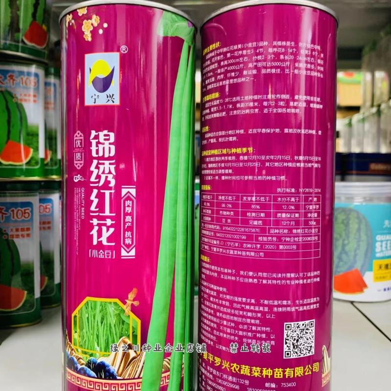 蔬菜基地专用小金豆种子嫩荚无筋四季豆种子红花绿荚肉厚
