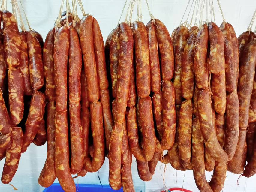 腊肠切片过程图