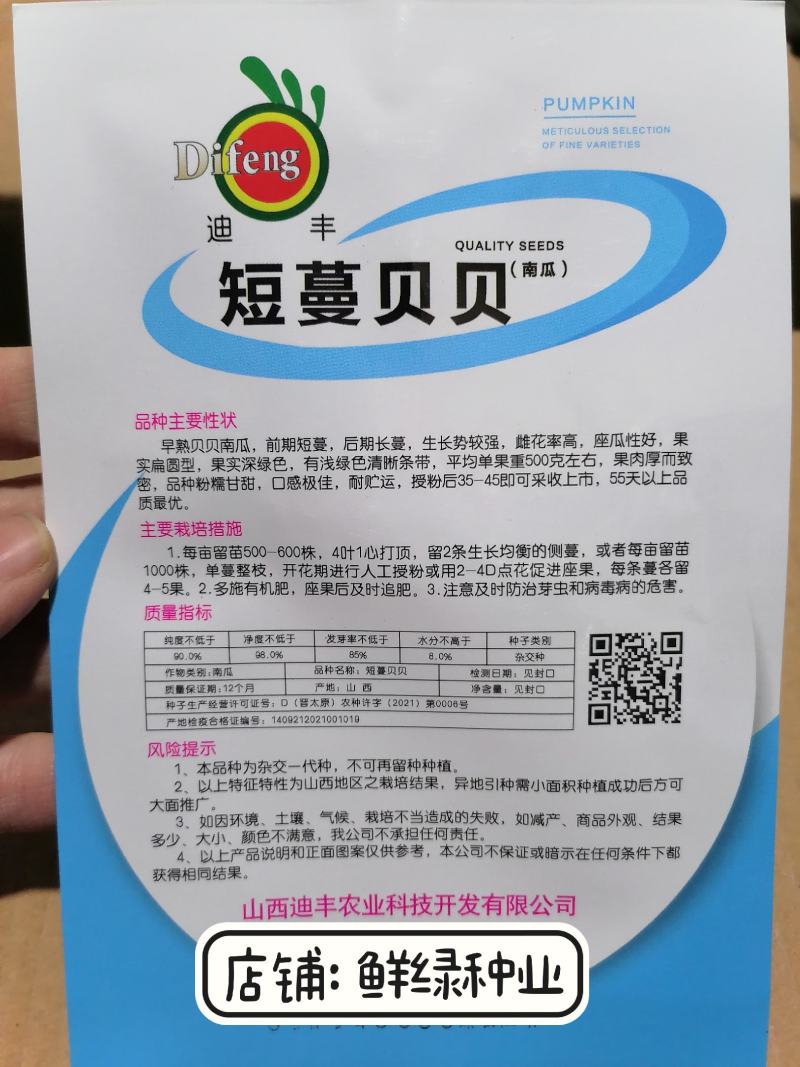 早熟短蔓贝贝南瓜粉糯甘甜口感佳雌性强丰产耐贮运