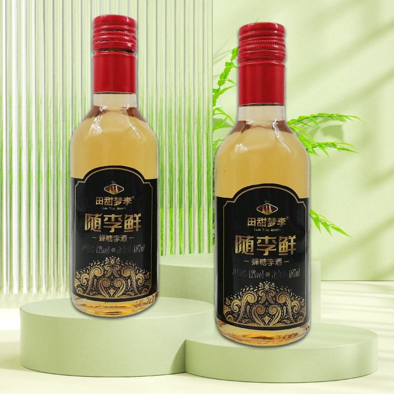 果酒李子酒蜂糖李糯米精酿而成低度微醺女士饮品187ml