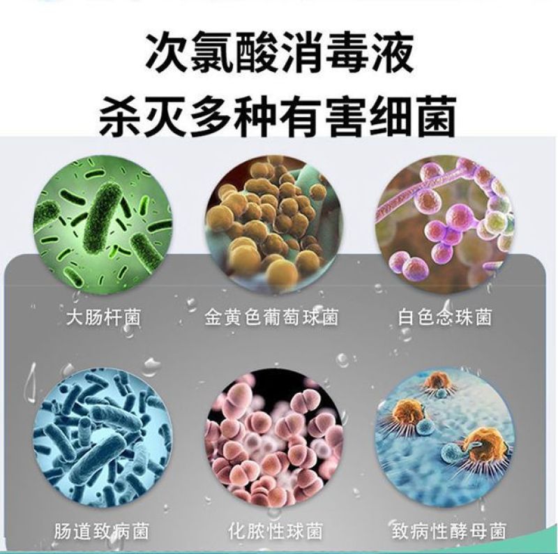 次氯酸消毒液厂家直供2.5千克一箱10桶家用商用消毒杀菌