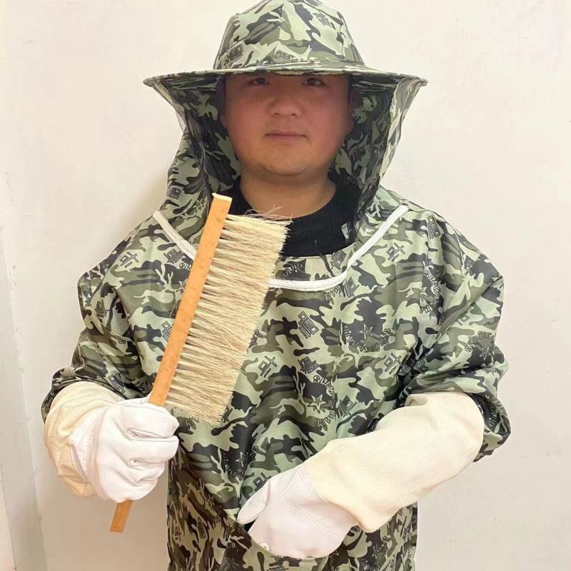 防蜂服全套手套蜂扫蜜蜂半身养蜂服防蜂帽养蜜蜂工具防蜂衣防