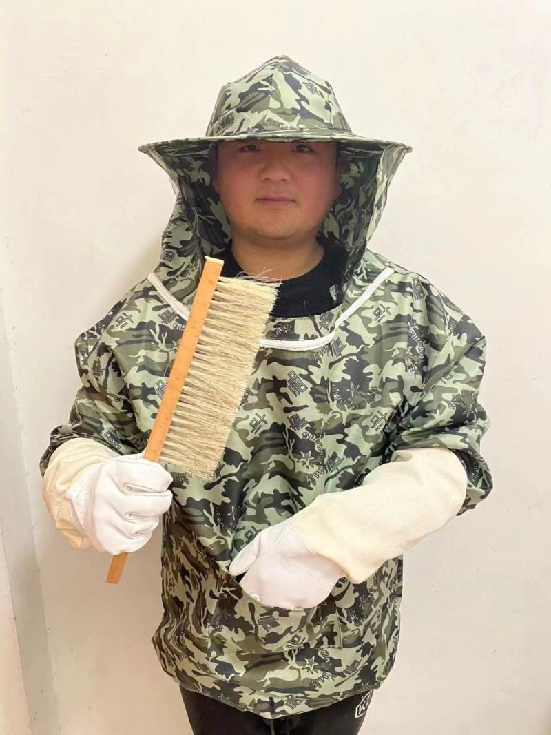 防蜂服全套手套蜂扫蜜蜂半身养蜂服防蜂帽养蜜蜂工具防蜂衣防