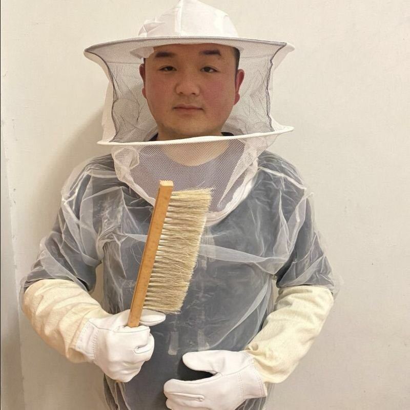 防蜂服全套手套蜂扫蜜蜂半身养蜂服防蜂帽养蜜蜂工具防蜂衣防