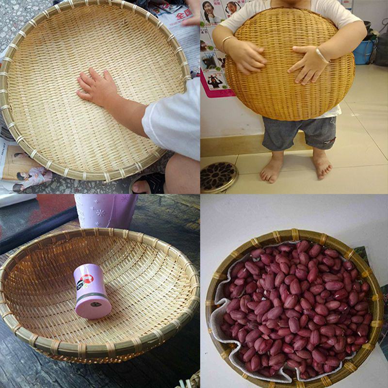 竹编簸箕馒头收纳筐竹制品篮子竹编筐洗菜沥水淘米篮水果篮小