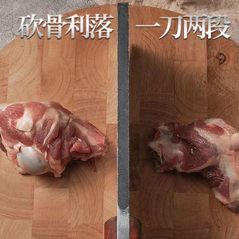 加厚锻打弹簧钢砍骨刀斧头刀屠夫杀猪牛羊肉大骨刀锰钢斩骨刀