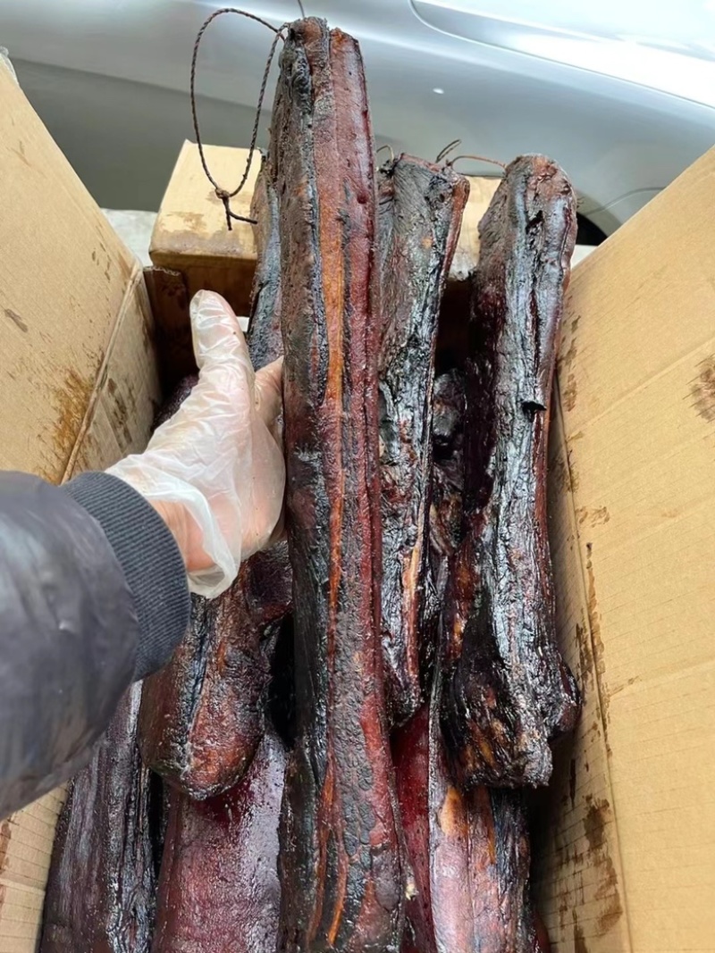烟熏好货黑五花腊肉（一手工厂餐饮净菜食品供应摆摊展会