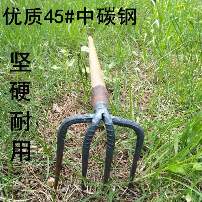 铁耙农用工具钢耙子抓钩钉耙三四齿耙松土耙翻土耙泥耙园林耙