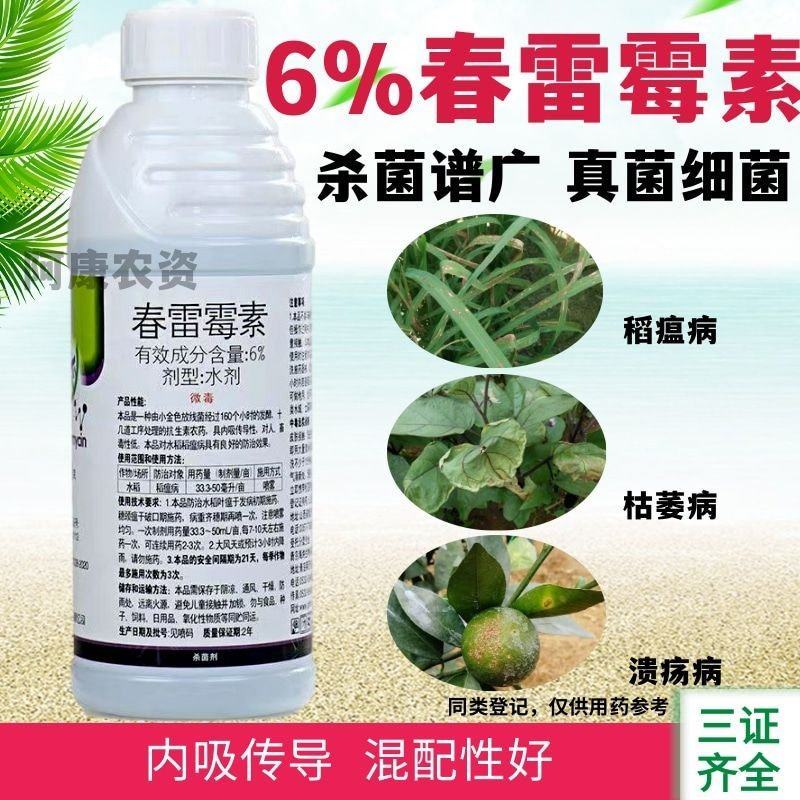 6%春雷霉素杀菌剂角斑病叶霉病柑橘溃疡病灰霉病流胶病疫病