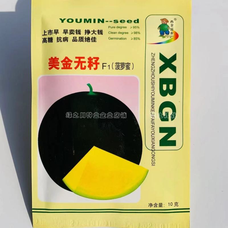 美金无籽西瓜种子菠萝蜜西瓜种籽果皮薄韧含糖量高果肉晶黄