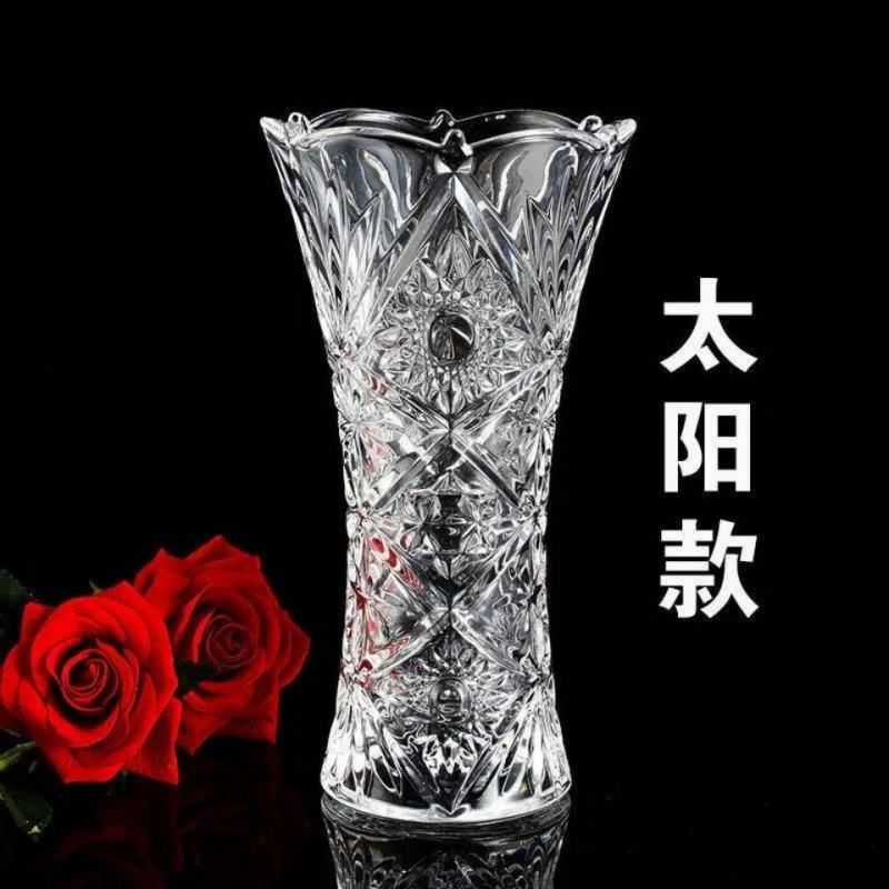 加厚大号花瓶玻璃透明客厅摆件水培植物富贵竹百合插干花陶瓷