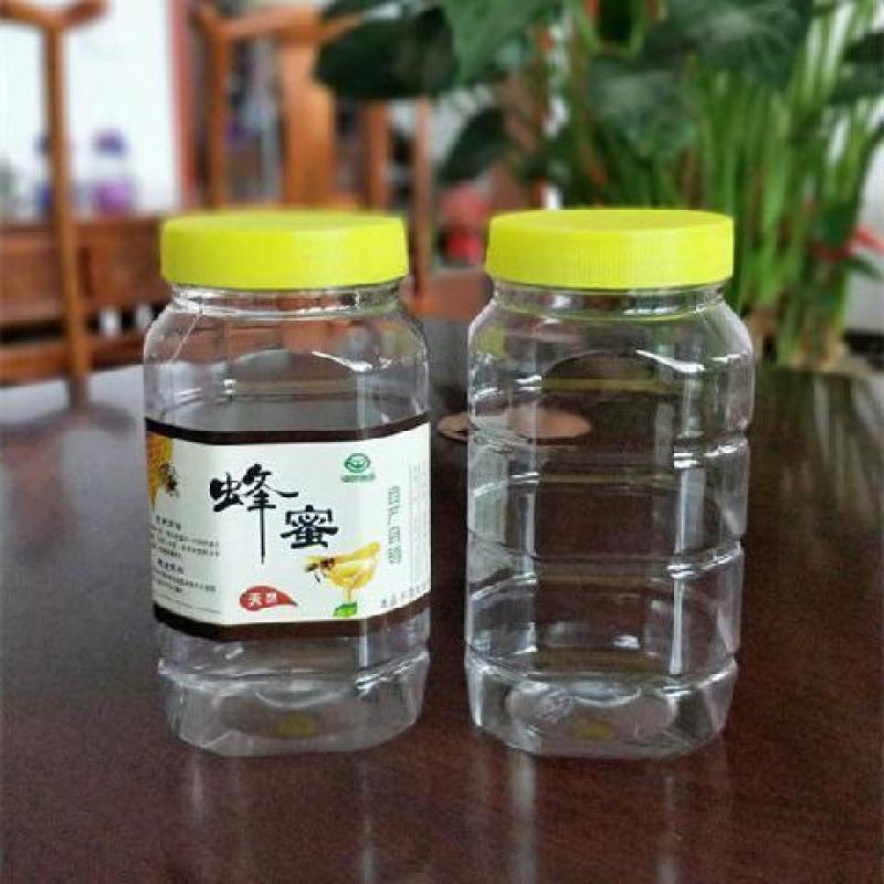 蜂蜜瓶塑料瓶子透明一斤装2斤方瓶用加厚带盖3斤5斤蜂蜜