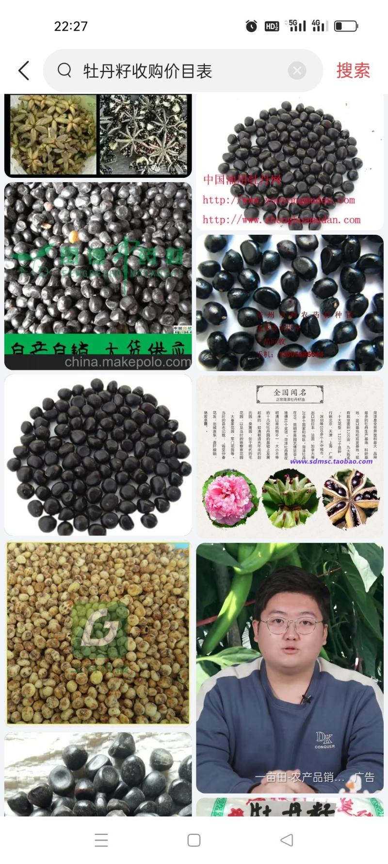 油牡丹籽