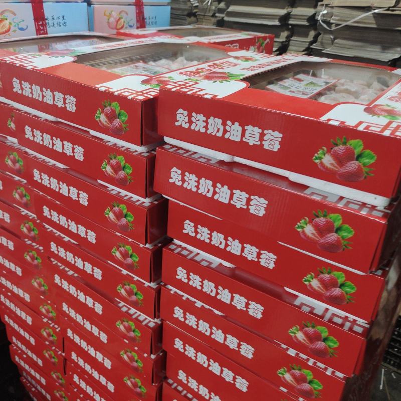 套袋草莓免洗草莓产地直供支持商超市场平台