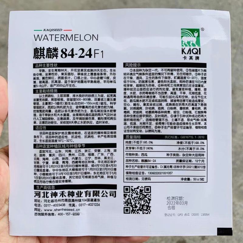 小包装西瓜种子冰糖麒麟西瓜种子早佳8424西瓜种籽早熟