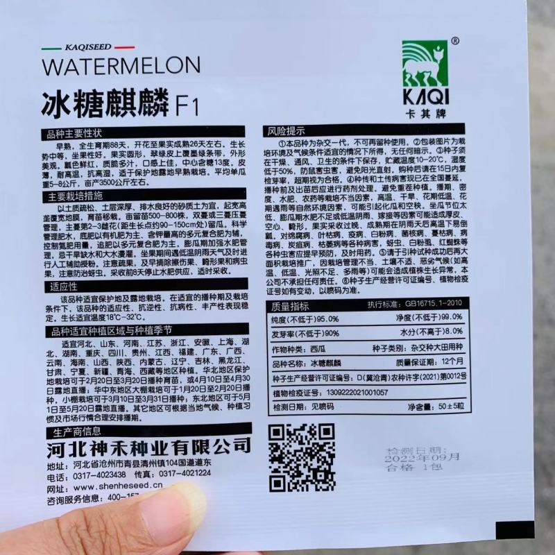 小包装西瓜种子冰糖麒麟西瓜种子早佳8424西瓜种籽早熟
