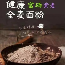 石磨紫麦全麦面粉富硒，低脂肪，富含花青素和优质膳食纤维