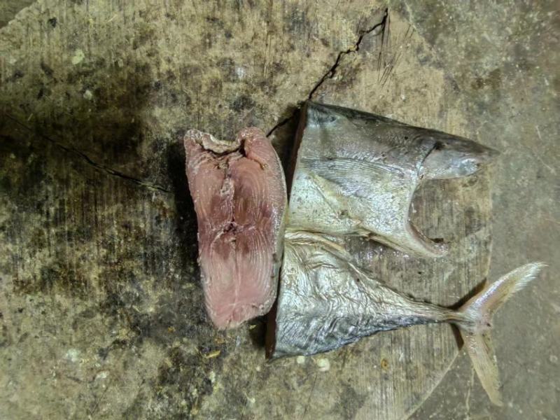 去头无内脏梅香味咸鱼红肉鱼鲜嫩用于做茄子煲的好材料