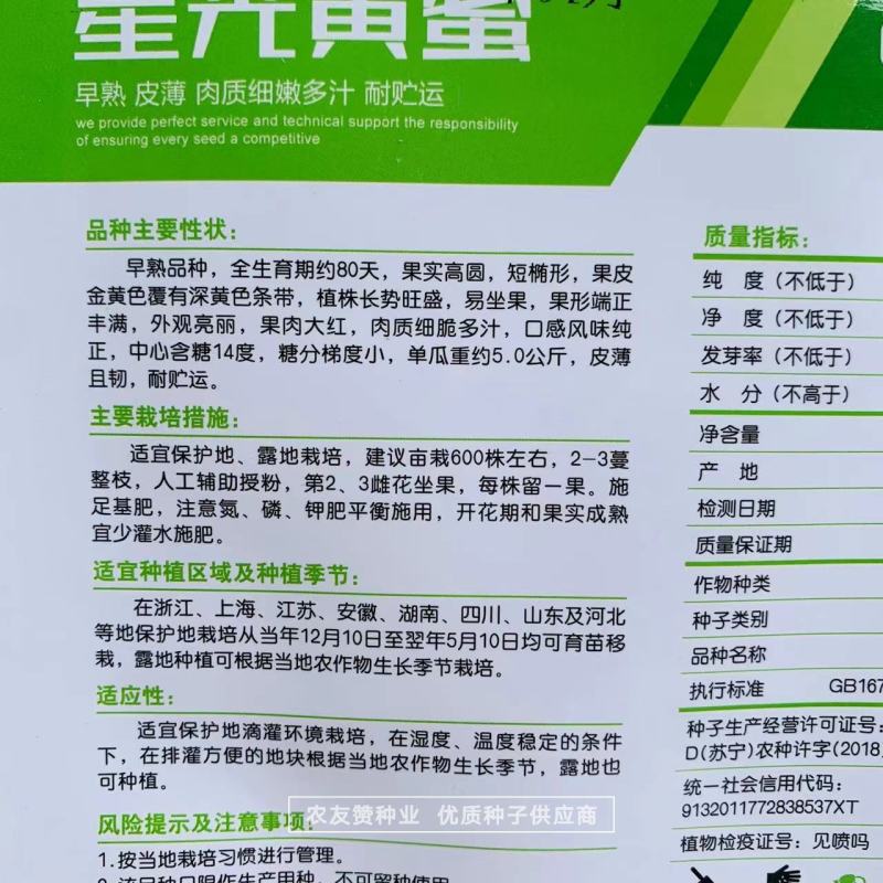 特色西瓜品种星光黄蜜金黄皮红肉西瓜种子高糖皮薄大红瓤西瓜