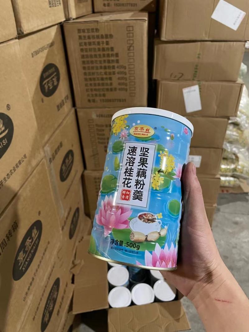 罐装藕粉500克红枣银耳奇亚籽桂花一箱24罐