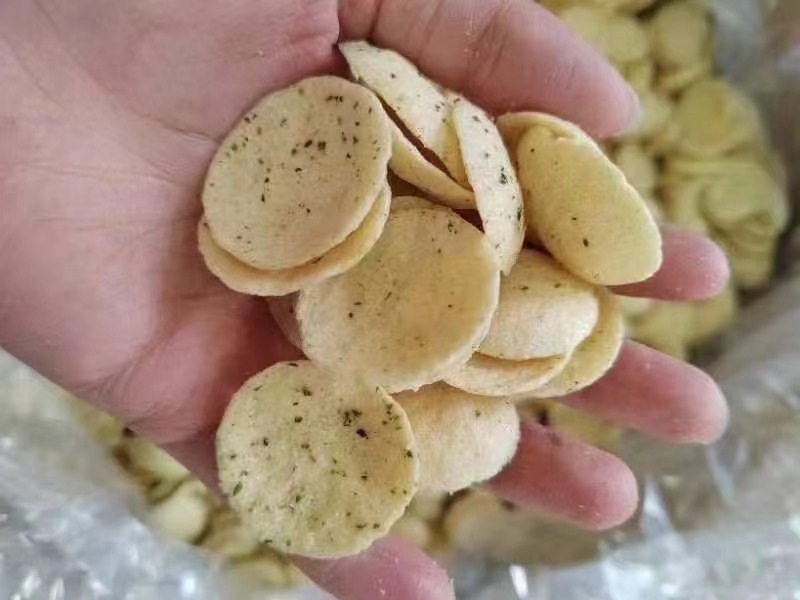 手工百合片膨化食品休闲零食牛排味香辣味原味