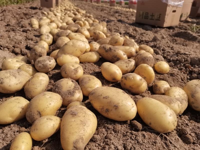 2023年新鲜土豆，黄皮黄心，档口、市场批发、商超佳选