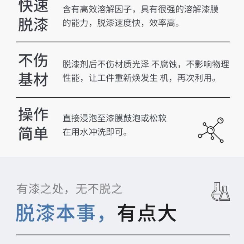 强力除漆脱漆剂工业地面木家具装修汽车金属退塑去油漆高效