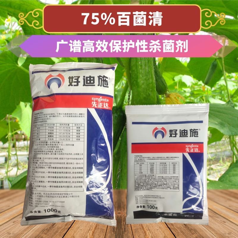 先正达好迪施75%百菌清花卉蔬菜广谱高效杀菌剂