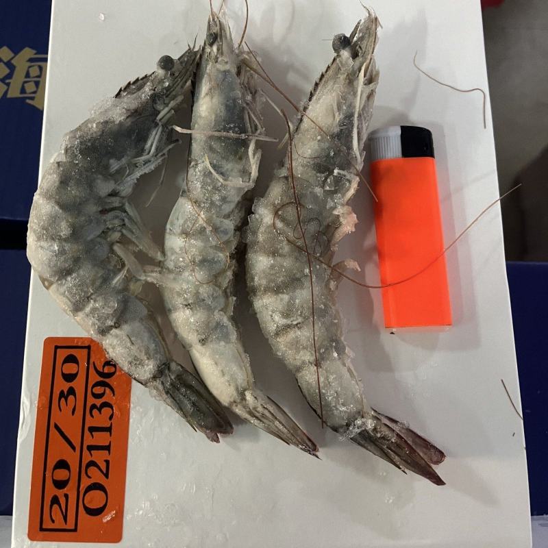 大虾，海鲜，白虾20-30规格4斤装净3.5左右盐冻包邮
