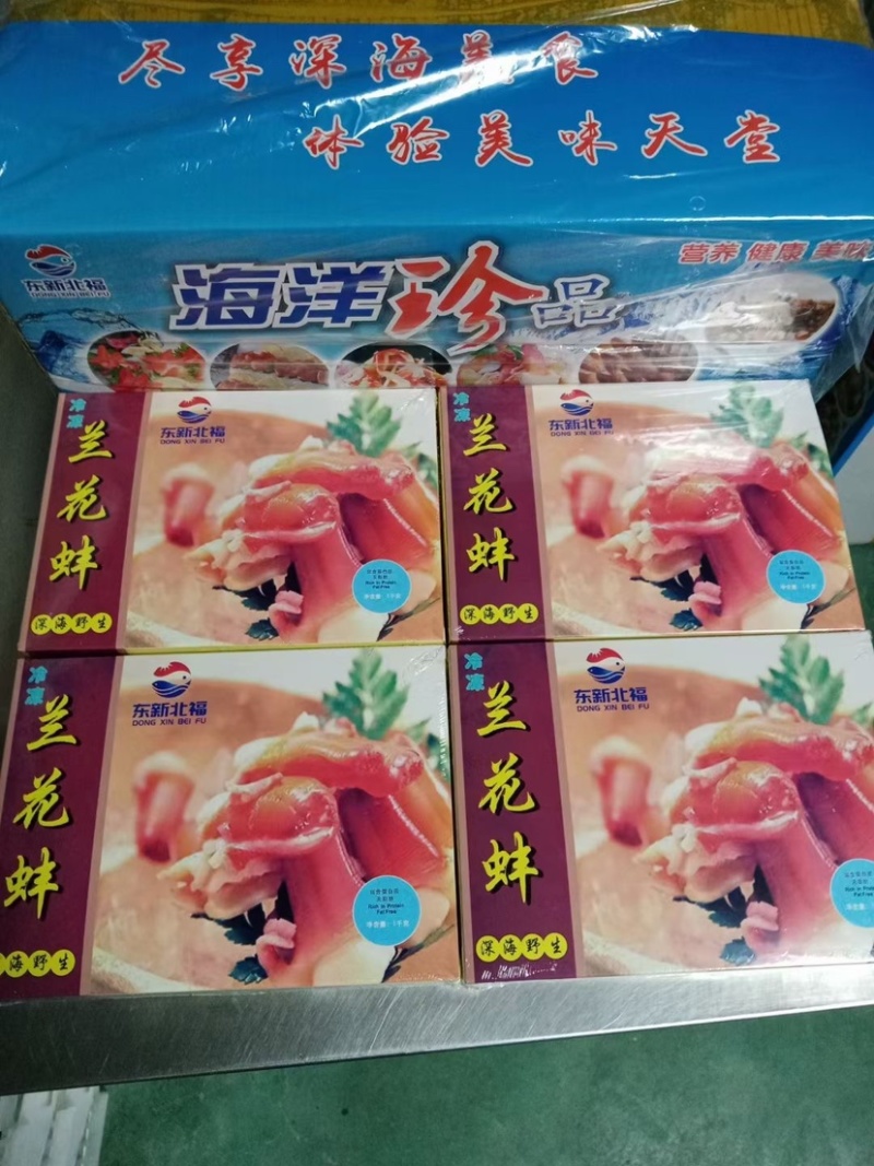 冰山蚌新鲜兰花蚌脆爽冰山蚌北极贝刺身寿司火锅捞汁食材