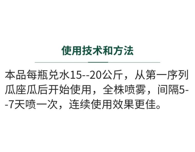 西葫芦拉长拉直油绿肥西葫芦膨大素增绿顺直长叶面肥