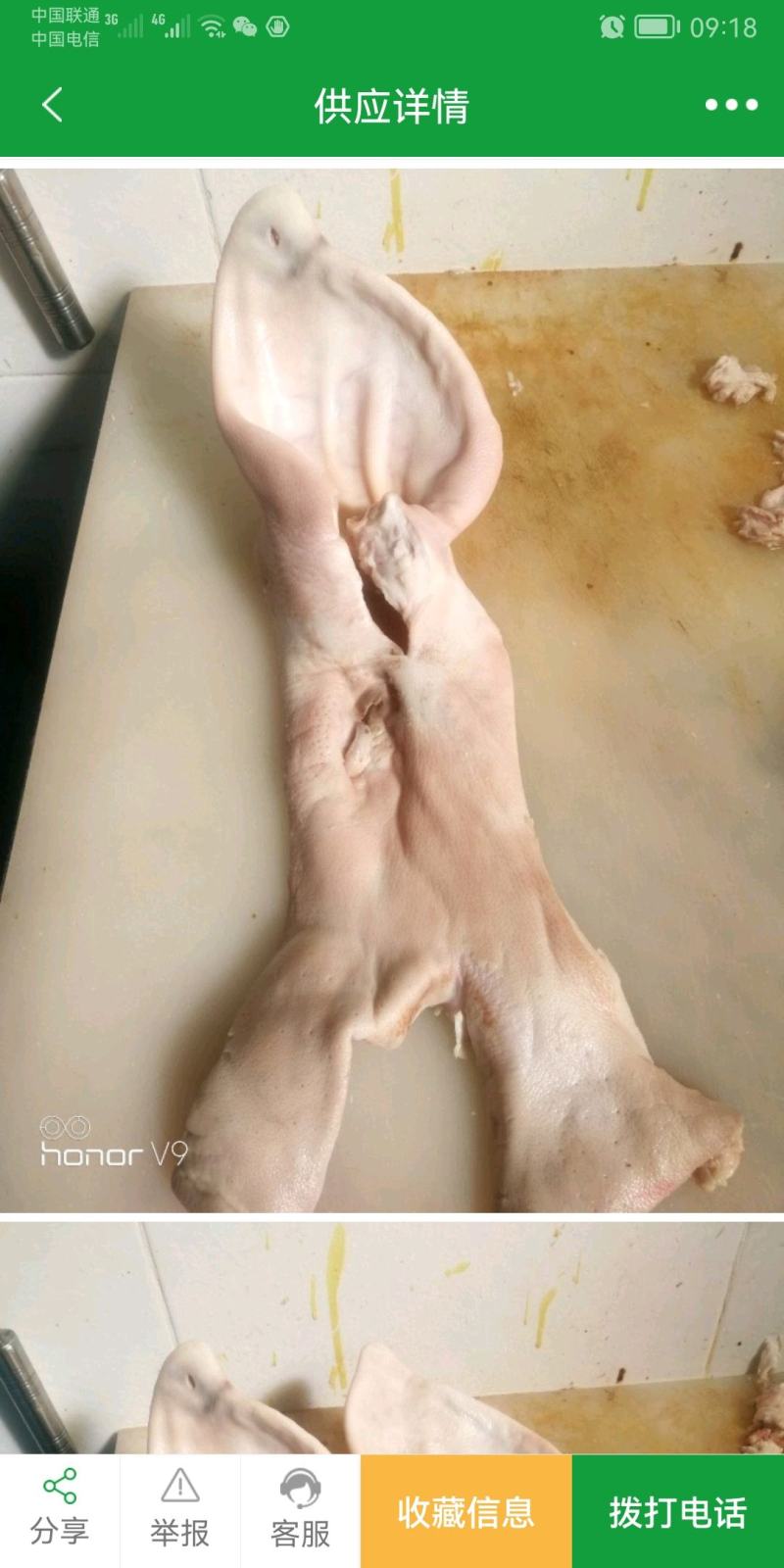 带耳猪头皮