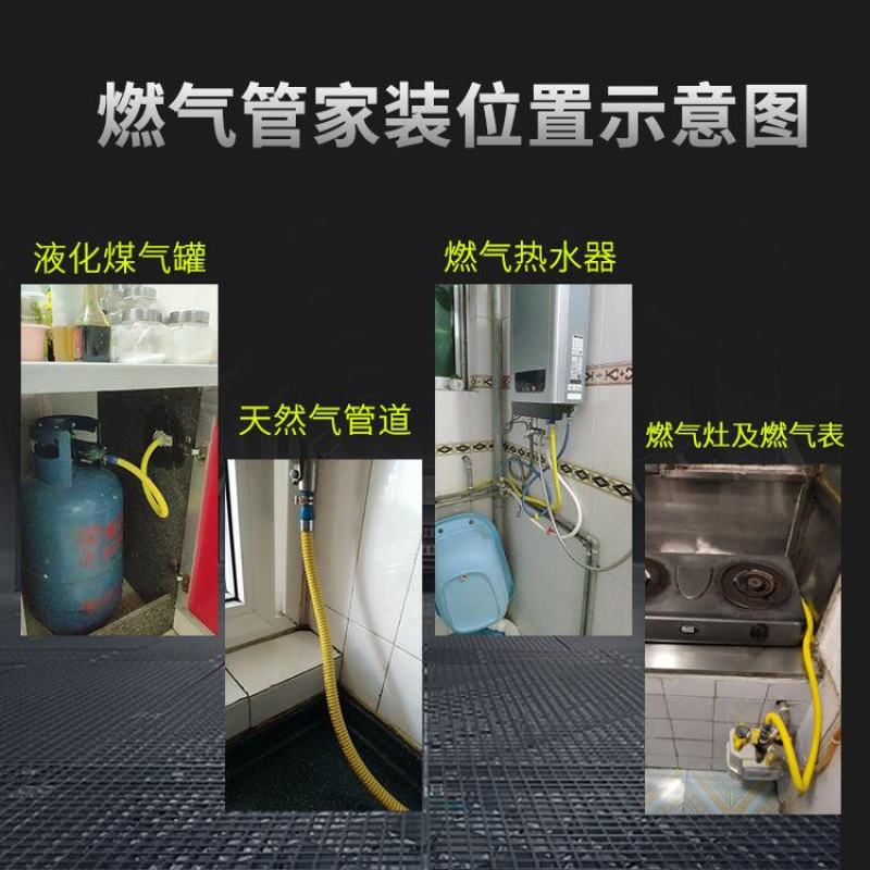 家用铠装燃气管防爆天然气管液化煤气管热水器连接管灶具金属