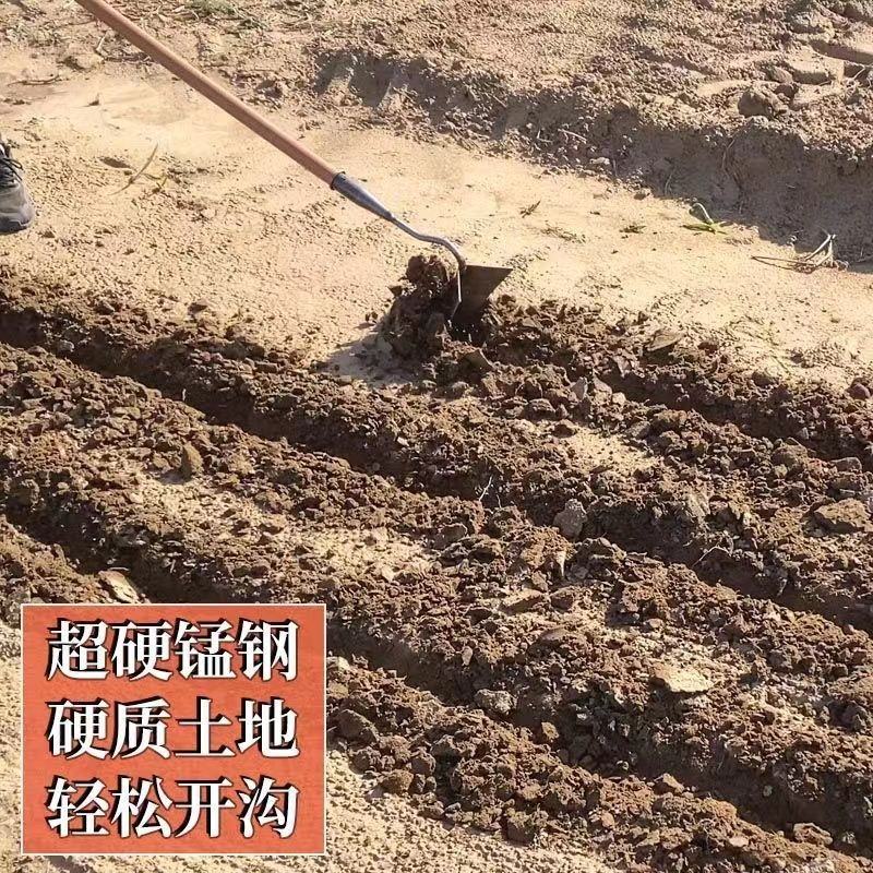 农具工具大全家用种菜三角开沟锄头小尖锄农用翻地松土锰钢三